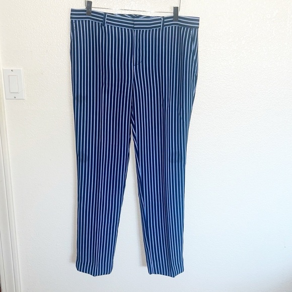 Banana Republic Ryan Tapered Striped Blue Dress Pants - Picture 1 of 11